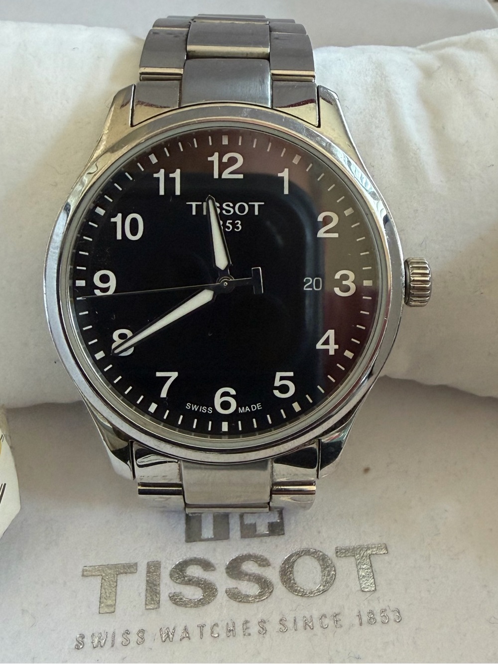 Tissot Men's Stainless Steel Watch — Black Dial